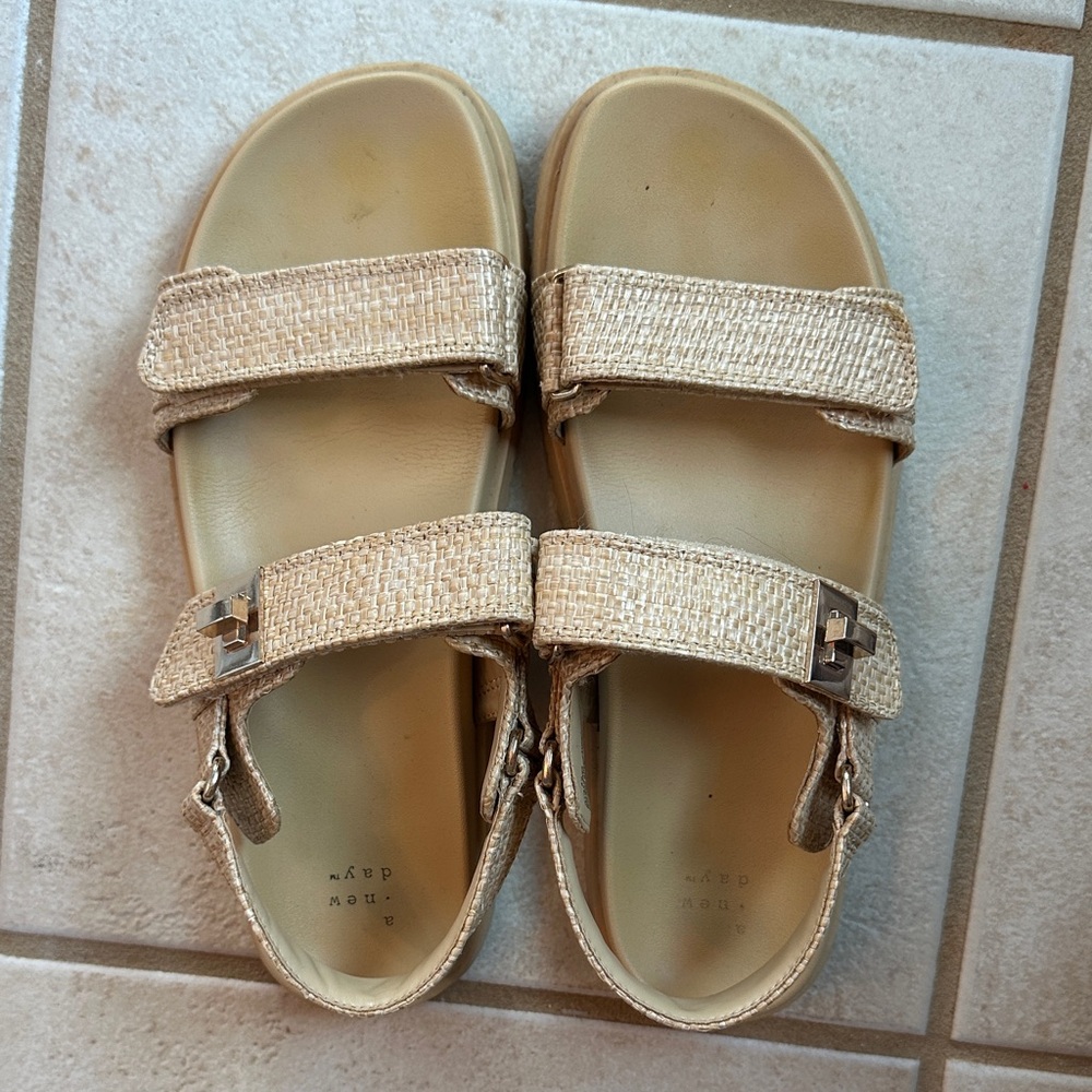a new day Gold Woven Double-Strap Slide Sandals - Picture 2 of 5